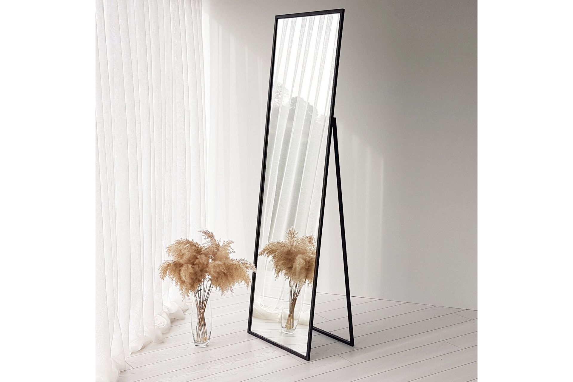 Peili 60x50 cm - Musta - Sisustustuotteet - Peili