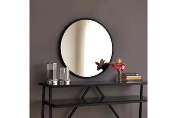 Peili 60x60 cm - Metalli/Musta - Sisustustuotteet - Peili