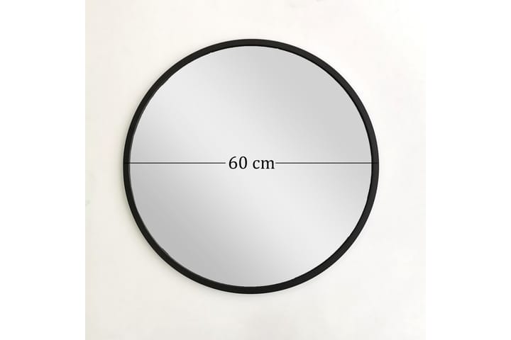 Peili 60x60 cm - Metalli/Musta - Peili - Eteispeili - Seinäpeili