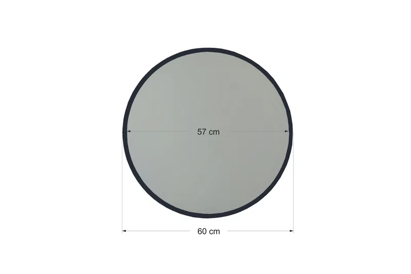 Peili 60x60 cm - Musta - Sisustustuotteet - Peili