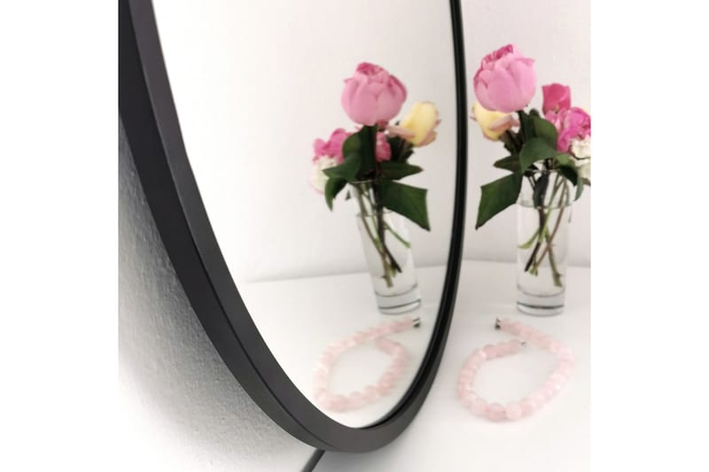 Peili 60x60 cm - Musta - Sisustustuotteet - Peili