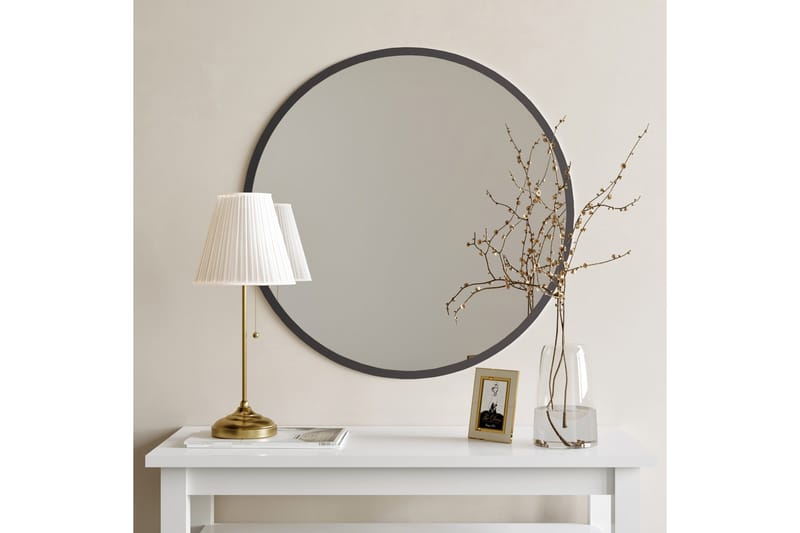 Peili 60x60 cm - Musta - Sisustustuotteet - Peili