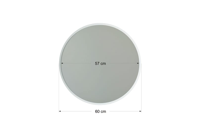 Peili 60x60 cm - Valkoinen - Sisustustuotteet - Peili