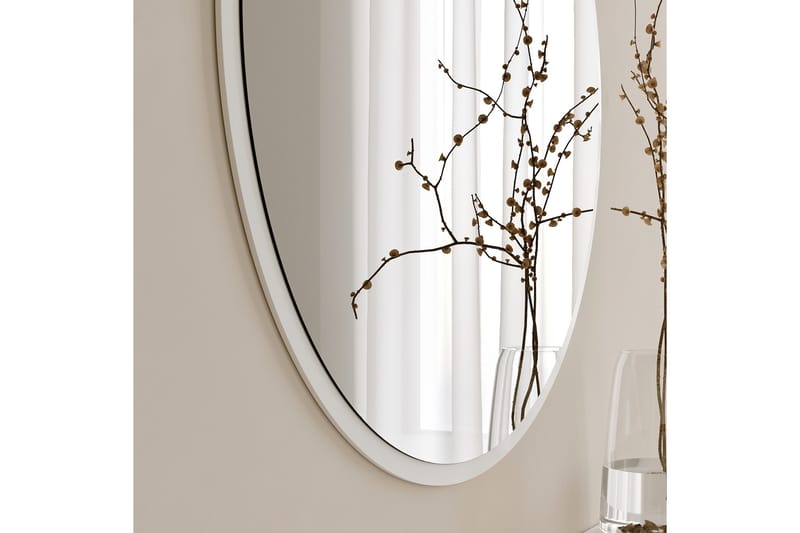 Peili 60x60 cm - Valkoinen - Sisustustuotteet - Peili