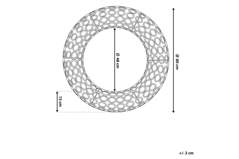 Peili 80 cm Kulta BOURDON - Kulta - Sisustustuotteet - Peili