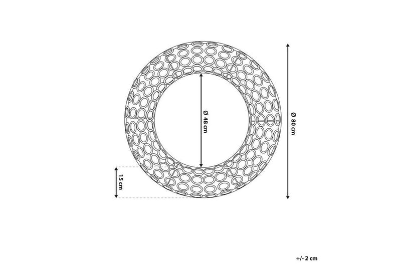 Peili 80 cm Kulta BOURDON - Kulta - Sisustustuotteet - Peili