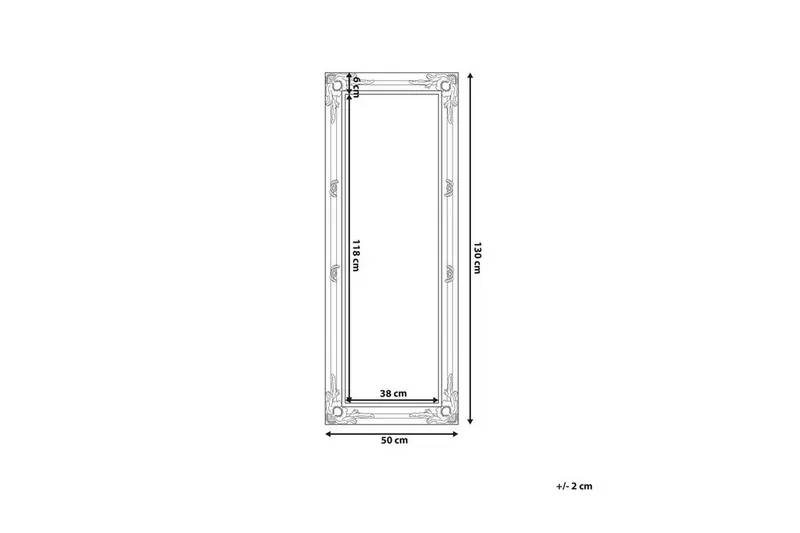 Peili Aisenberg 50x130 cm - Musta - Sisustustuotteet - Peili