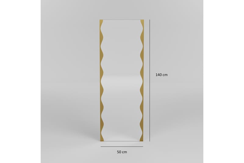 Peili Akol 50 cm Suorakaide - Kulta - Sisustustuotteet - Peili