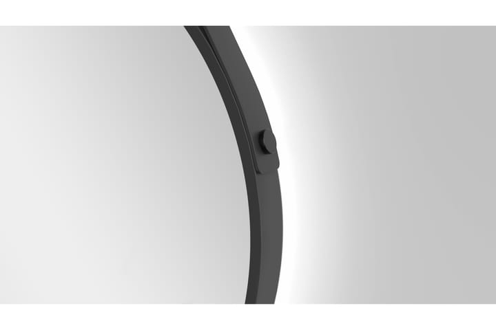 Peili Almunge 50 cm Pyöreä LED-valaistus - Musta - Peili - Kylpyhuoneen peilit - Kylpyhuonepeili valaistuksella