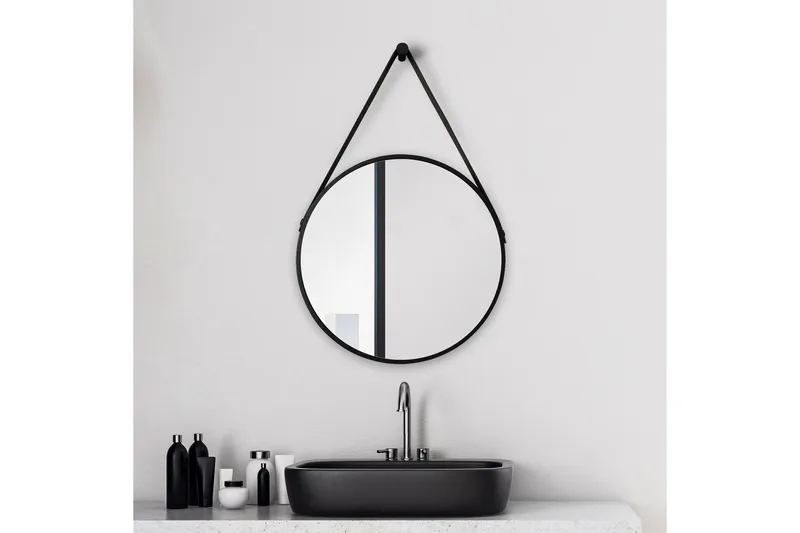 Peili Almunge 50 cm Pyöreä - Musta - Sisustustuotteet - Peili