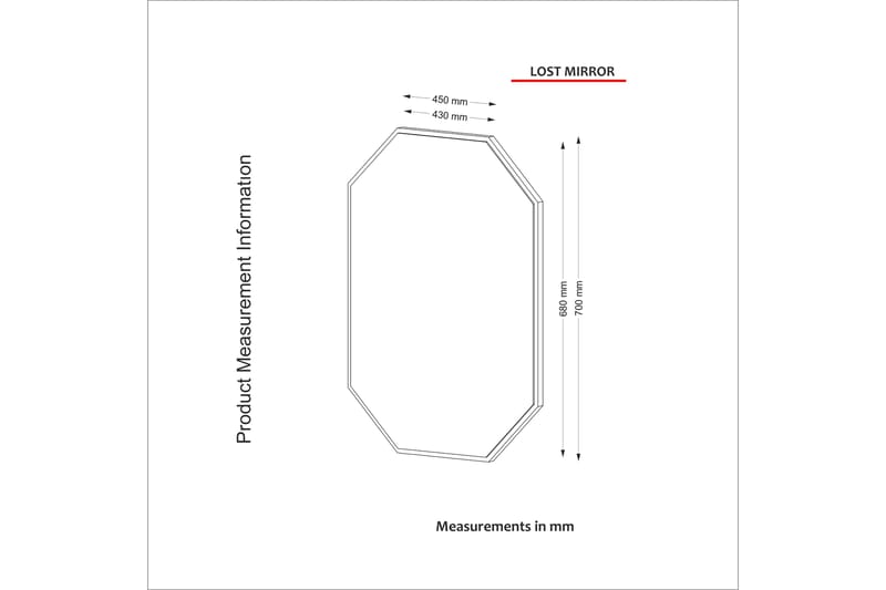 Peili Antorion 70 cm - Pähkinä - Sisustustuotteet - Peili