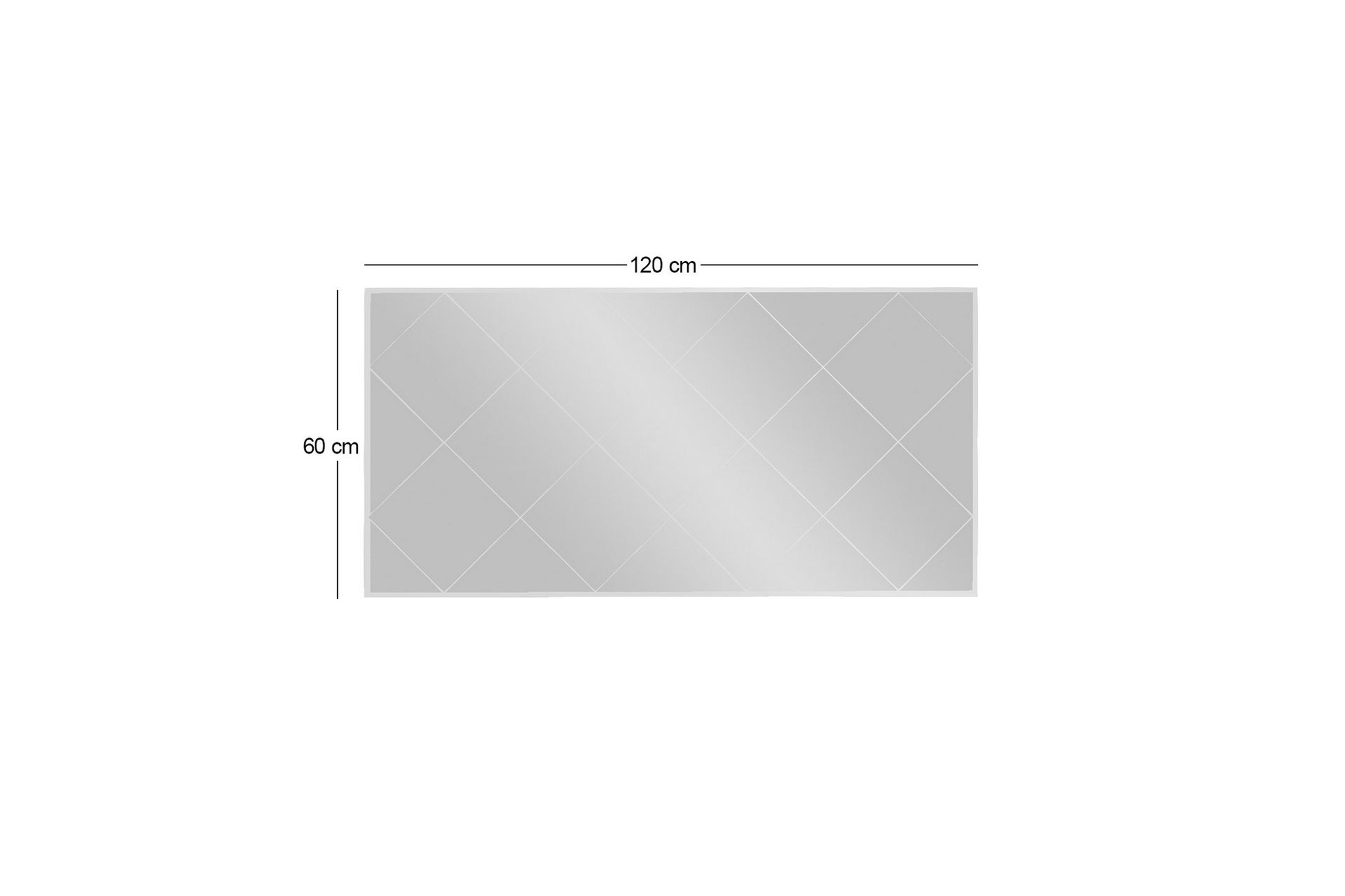 Peili Assa 60 cm Suorakaide - Valkoinen - Sisustustuotteet - Peili