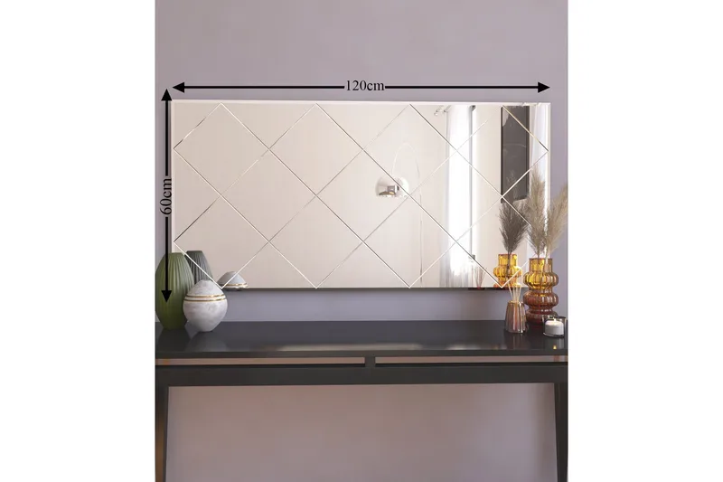 Peili Assa 60 cm Suorakaide - Valkoinen - Sisustustuotteet - Peili