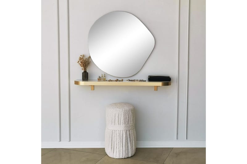 Peili Asson 67 cm Epäsymmetrinen - Kulta - Sisustustuotteet - Peili