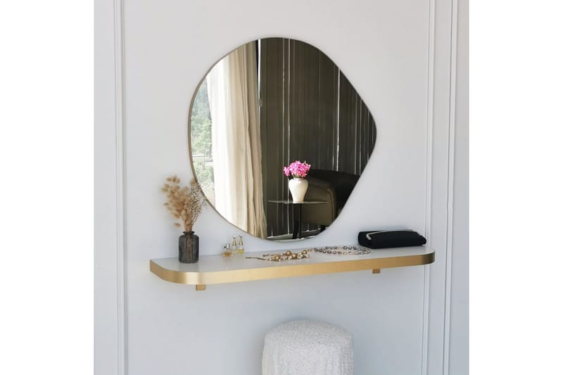 Peili Asson 67 cm Epäsymmetrinen, Kulta