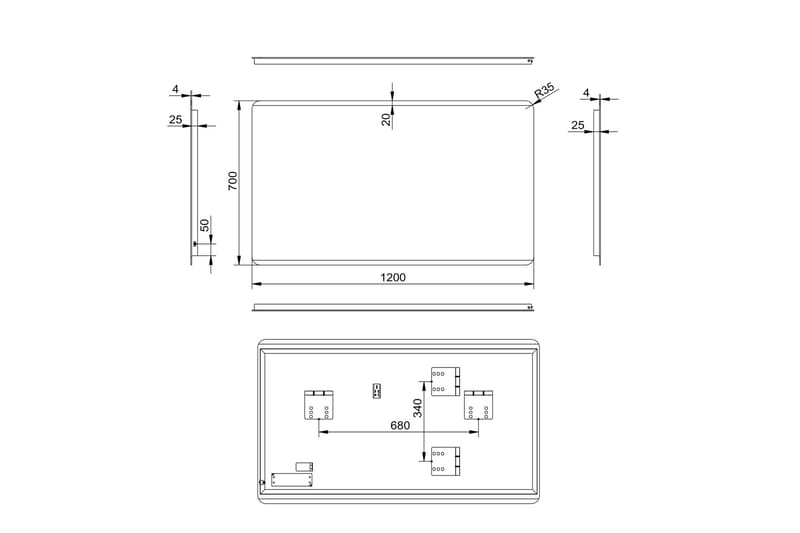 Peili Bockstboda 120x70 cm - Hopea - Sisustustuotteet - Peili