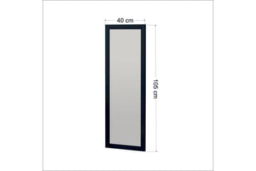 Peili Boos 40 cm Suorakaide - Musta - Sisustustuotteet - Peili