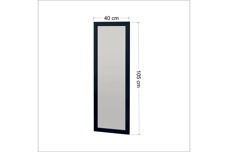 Peili Boos 40 cm Suorakaide - Musta - Sisustustuotteet - Peili