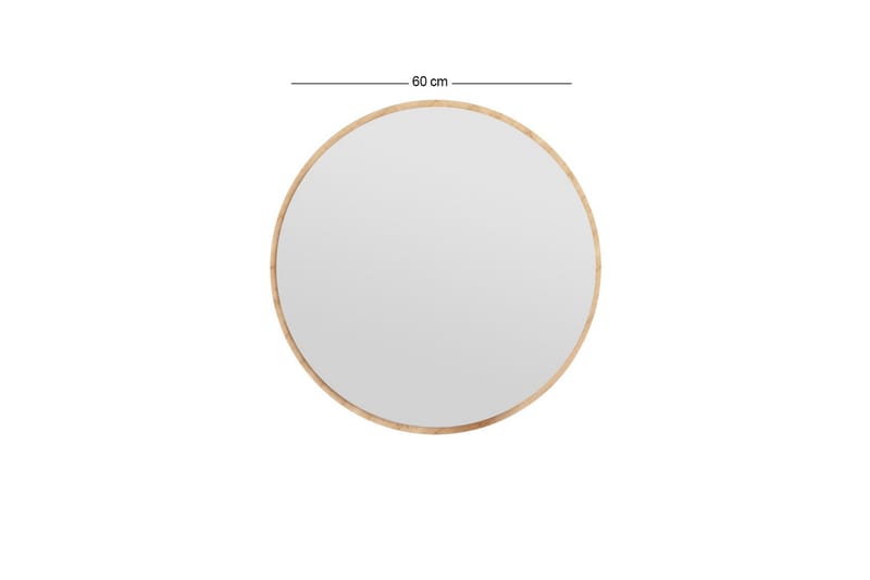 Peili Buhem 60 cm Pyöreä - Puu/Luonnonväri - Sisustustuotteet - Peili