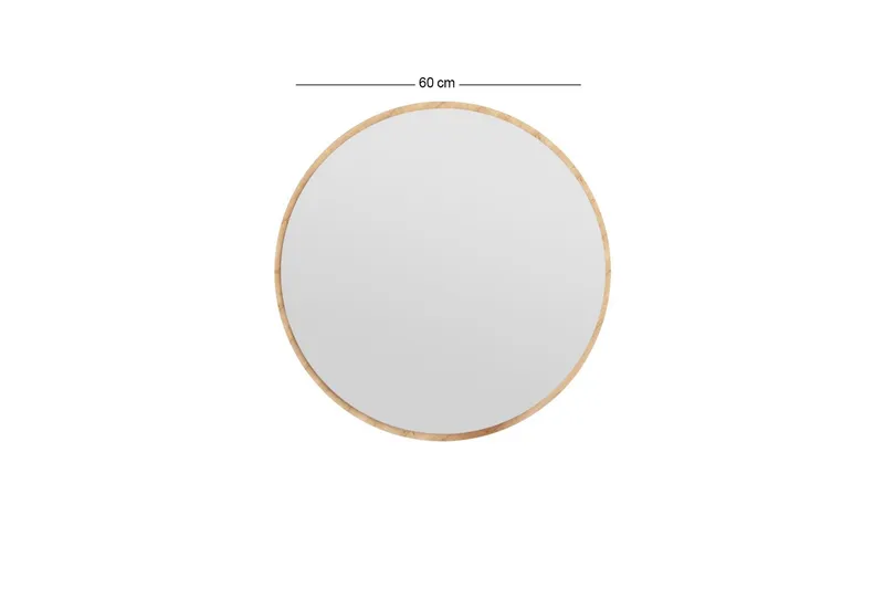 Peili Buhem 60 cm Pyöreä - Puu/Luonnonväri - Sisustustuotteet - Peili