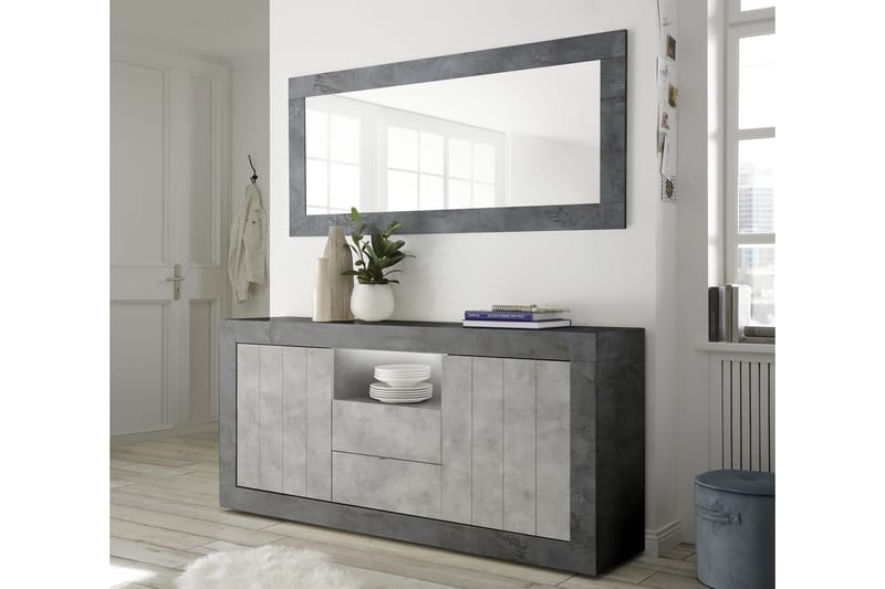 Peili Calpino 170 cm - Harmaameleerattu - Sisustustuotteet - Peili