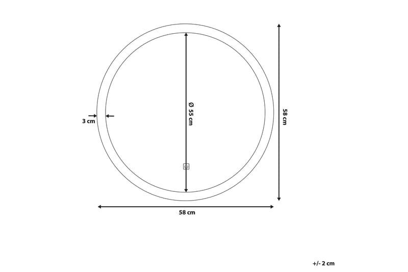 Peili Candanedo LED-valaistus - Hopea - Sisustustuotteet - Peili