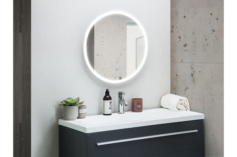 Peili Candanedo LED-valaistus - Hopea - Sisustustuotteet - Peili
