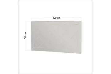 Peili Chakra 60 cm Suorakaide - Valkoinen - Sisustustuotteet - Peili