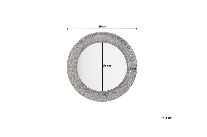 Peili Channay 80 cm - Hopea - Sisustustuotteet - Peili