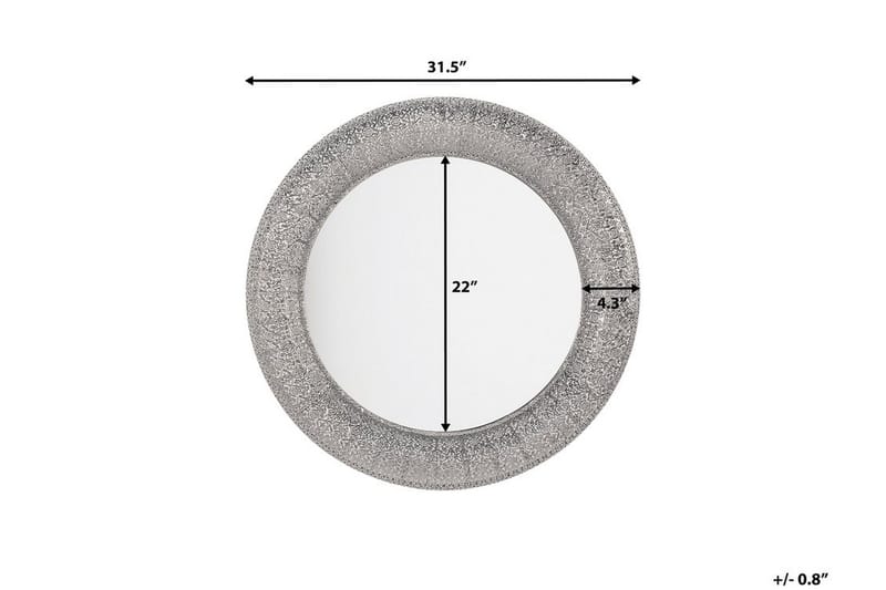 Peili Channay 80 cm - Hopea - Sisustustuotteet - Peili