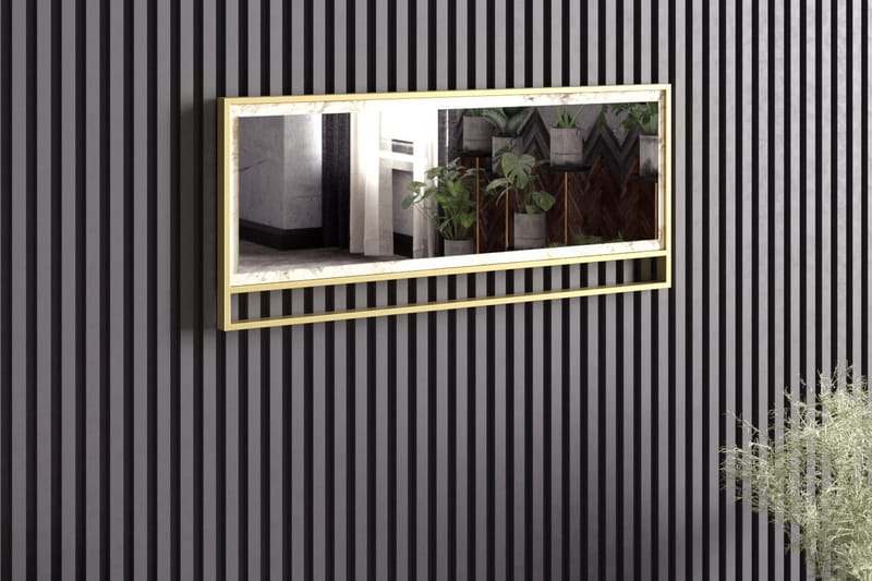 Peili Chrostopher 90 cm - Kulta/Valkoinen - Sisustustuotteet - Peili