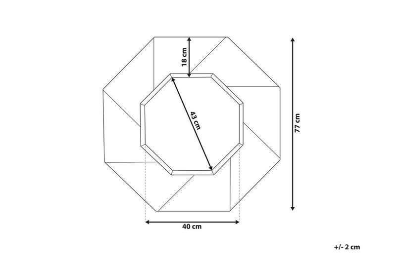 Peili Ciampei 77x77 cm - Tumma puu - Sisustustuotteet - Peili