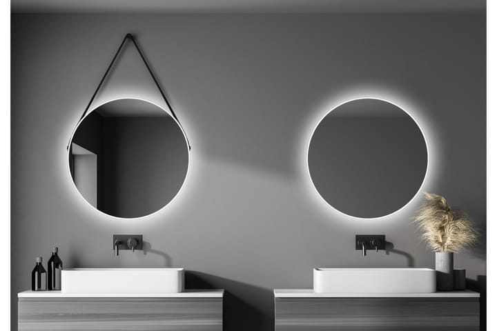 Peili Delaryd 80 cm - Valkoinen - Peili - Kylpyhuoneen peilit - Kylpyhuonepeili valaistuksella