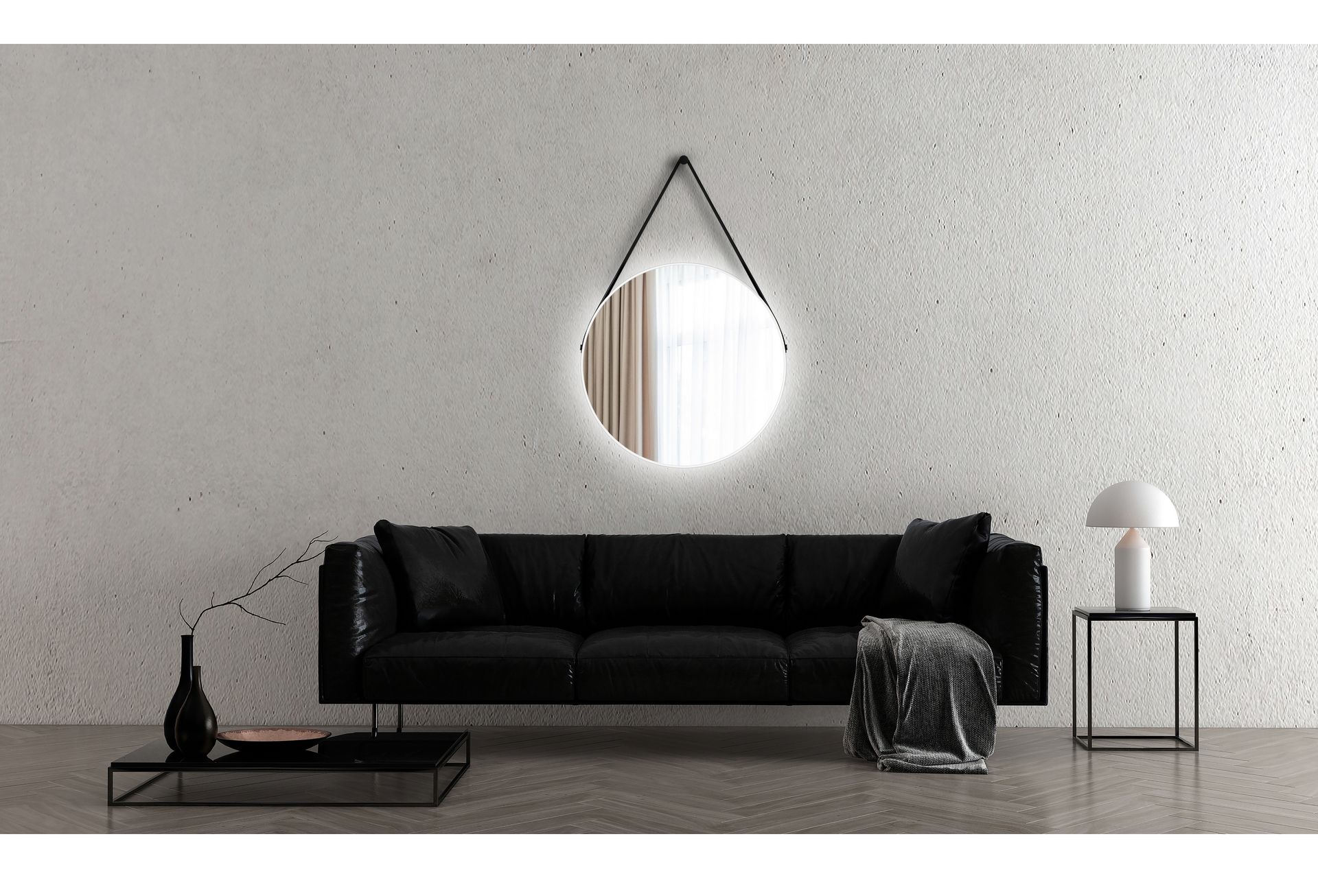 Peili Delaryd 80 cm - Valkoinen - Sisustustuotteet - Peili