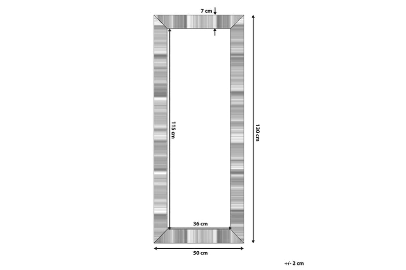 Peili Devvon 50x130 cm - Hopea - Sisustustuotteet - Peili
