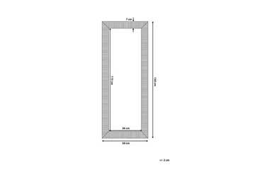 Peili Devvon 50x130 cm - Musta - Sisustustuotteet - Peili