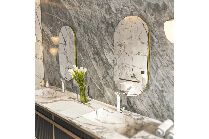 Peili Erona Läpinäkyvä / Kulta - Läpinäkyvä / Kulta - Sisustustuotteet - Peili