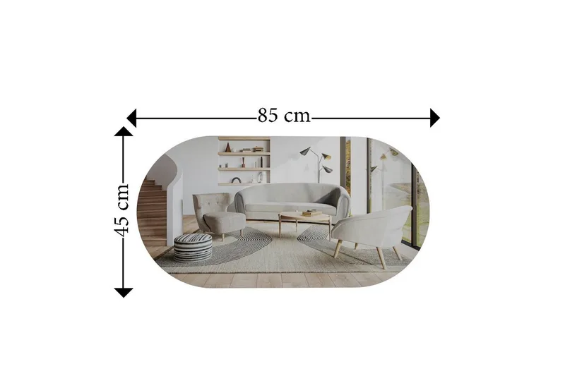 Peili Erona Läpinäkyvä / Kulta - Läpinäkyvä / Kulta - Sisustustuotteet - Peili