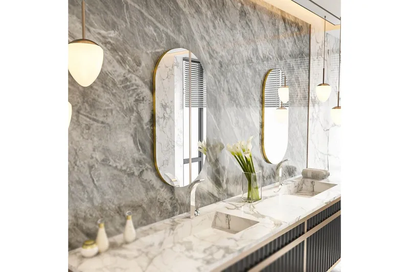 Peili Erona Läpinäkyvä / Kulta - Läpinäkyvä / Kulta - Sisustustuotteet - Peili