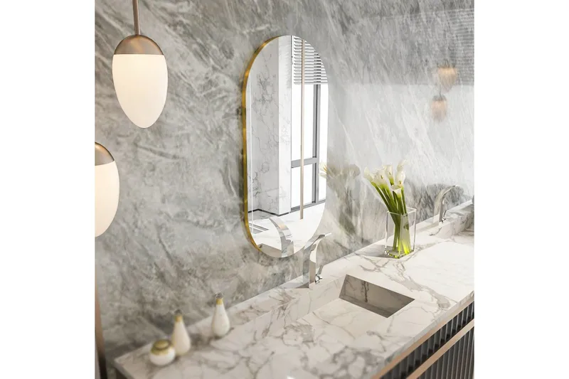 Peili Erona Läpinäkyvä / Kulta - Läpinäkyvä / Kulta - Sisustustuotteet - Peili