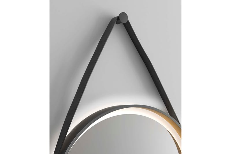 Peili Eskildstorp 55 cm Pyöreä LED-valaistus - Musta/Kulta - Sisustustuotteet - Peili