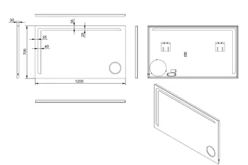 Peili Forsehaga 120x70 cm - Hopea - Sisustustuotteet - Peili