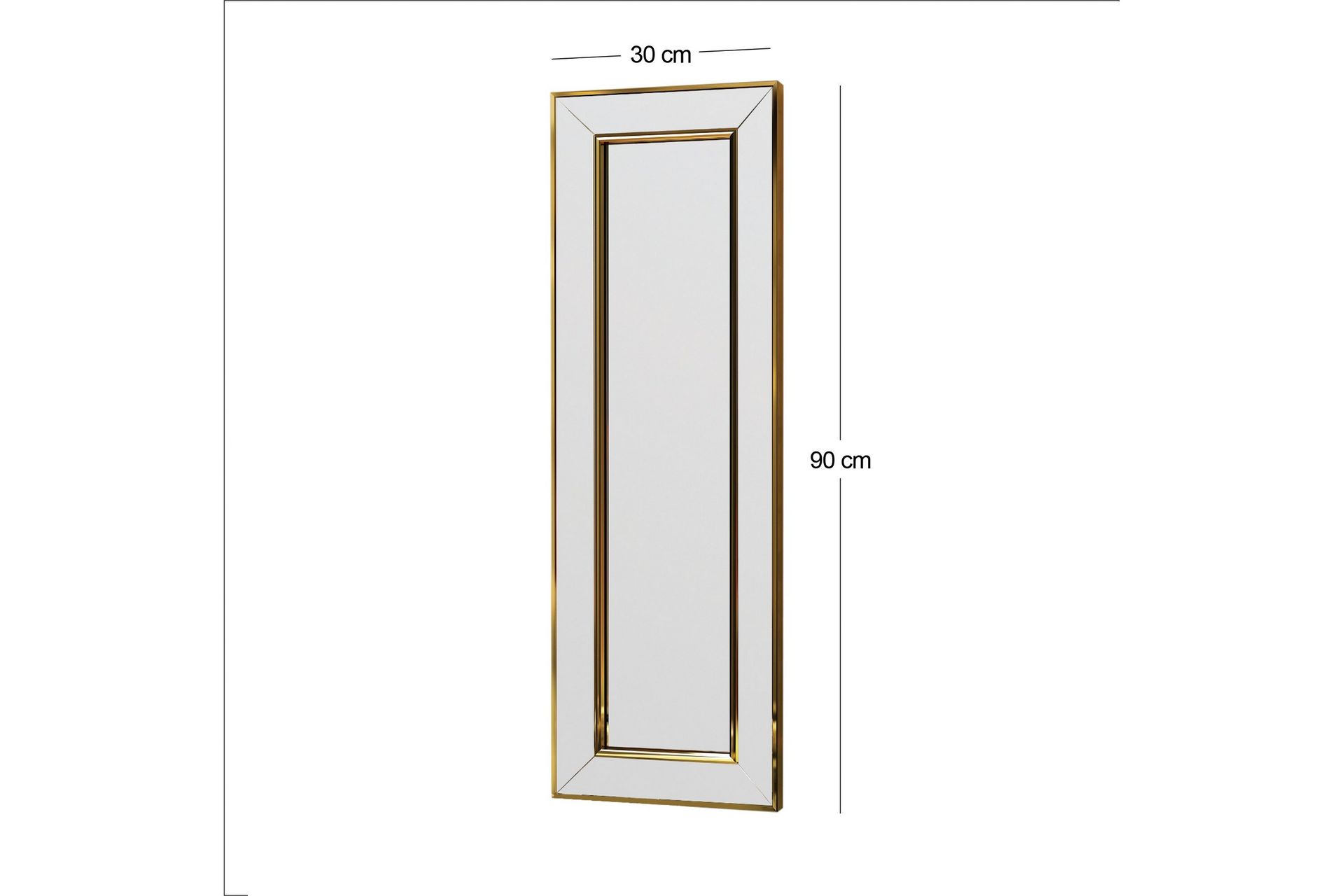 Peili Gattall 90 cm Pyöreä - Kulta - Sisustustuotteet - Peili