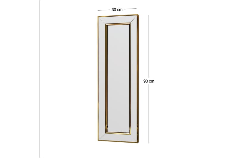 Peili Gattall 90 cm Pyöreä - Kulta - Sisustustuotteet - Peili