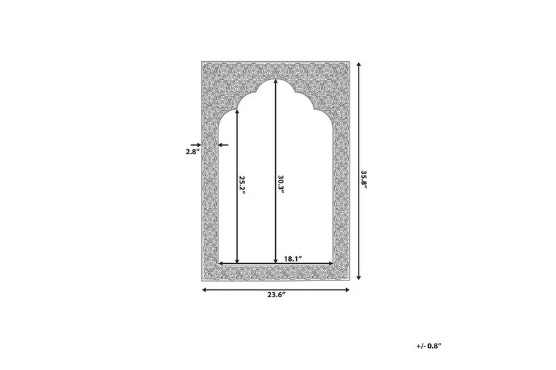 Peili Glantz 60x95 cm - Kupari - Sisustustuotteet - Peili