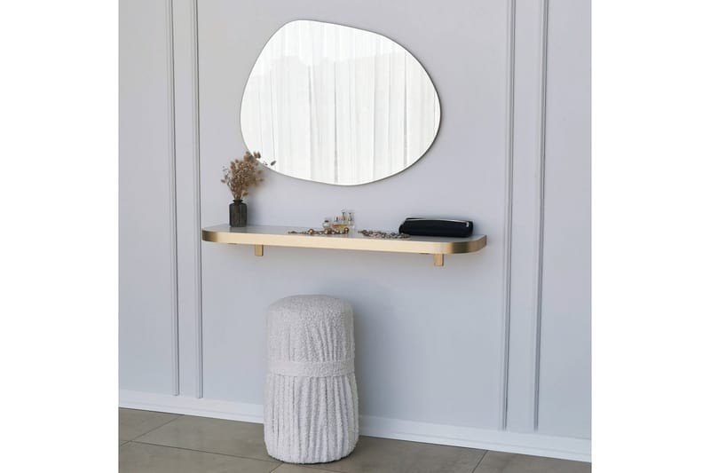 Peili Gustow 75 cm Suorakaide - Kulta - Sisustustuotteet - Peili