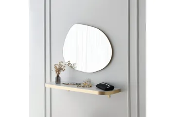Peili Gustow 75 cm Suorakaide - Kulta - Sisustustuotteet - Peili