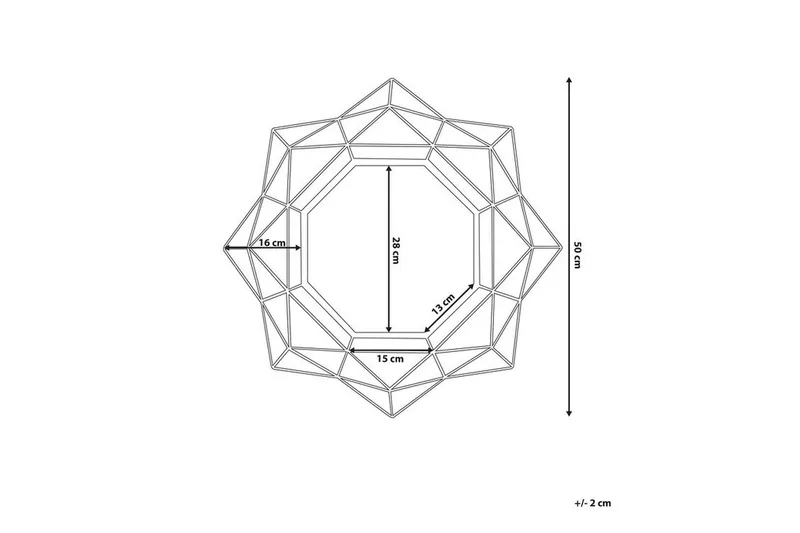 Peili Hillion 50 cm - Kulta - Sisustustuotteet - Peili