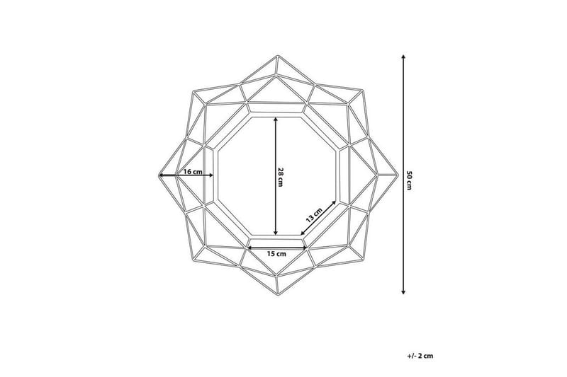 Peili Hillion 50 cm - Kulta - Sisustustuotteet - Peili