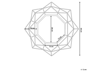 Peili Hillion 50 cm - Kulta - Sisustustuotteet - Peili